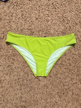 Women's Lime Green Bikini Bottom - Classic Hipster Swim
